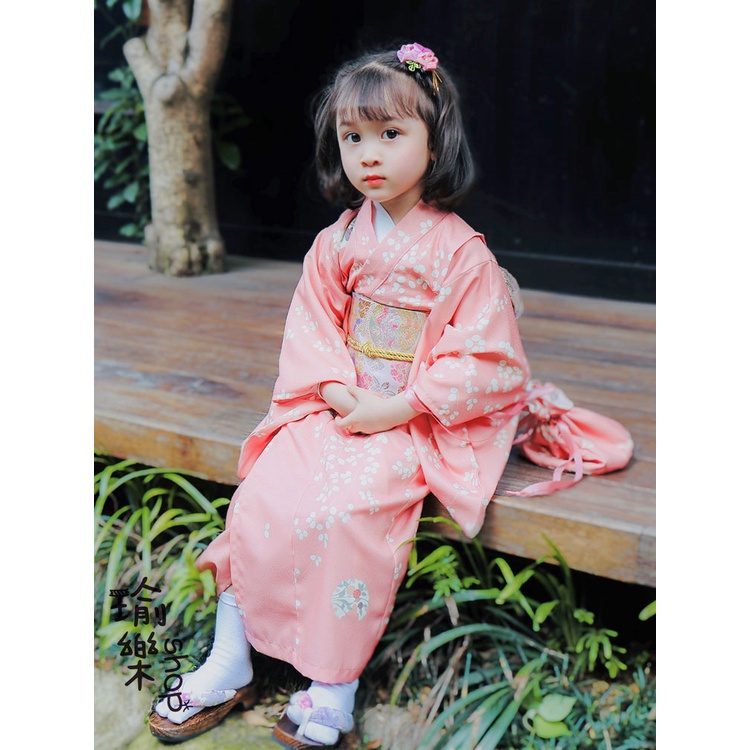 【瑜樂SHOP】女童和服正裝 日式浴衣童裝 兒童夏款爆款日系套裝 表演服 年服