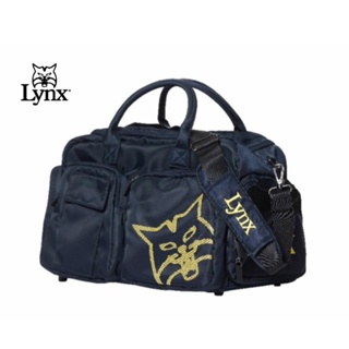 【Lynx Golf】 Lynx山貓印花鞋 袋設計旅行外袋/運動衣物袋（深藍色）