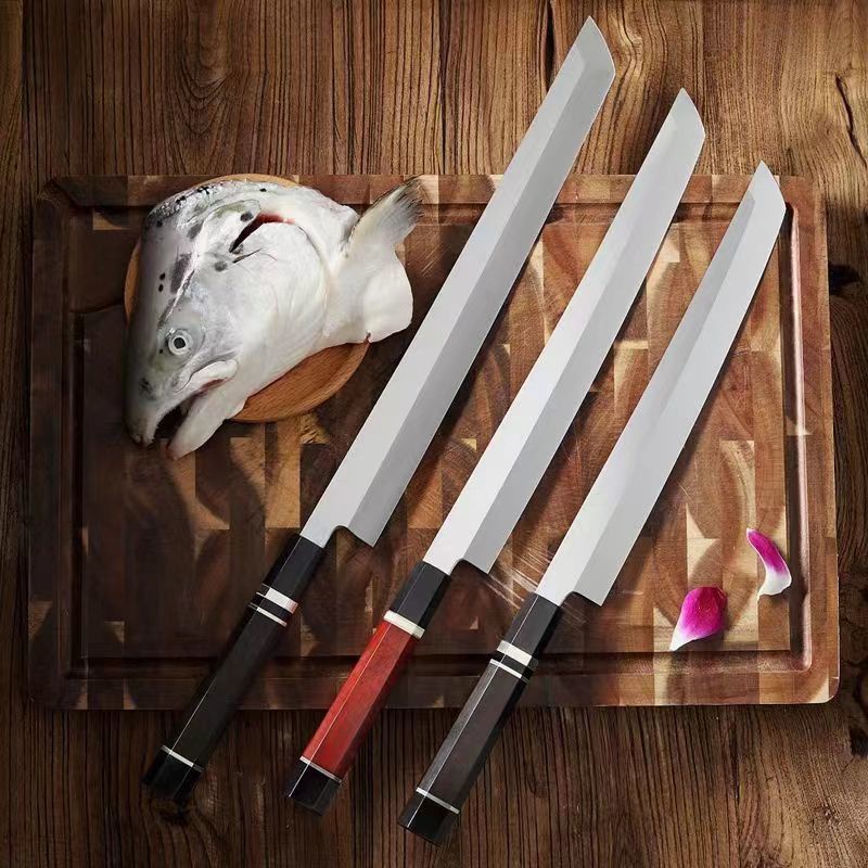 VG10高碳鋼刺身刀日式魚生料理刀具先丸切付柳刃魚頭刀八角柄魚刀