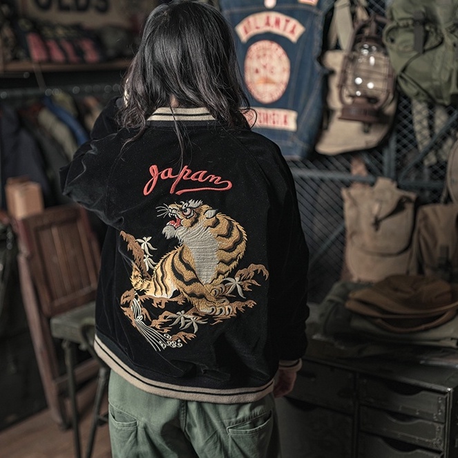 【Metal Mob】NON STOCK 東洋和風龍虎隼 日本 橫須賀 刺繡夾克 男女皆可穿 vintage 古著 工裝