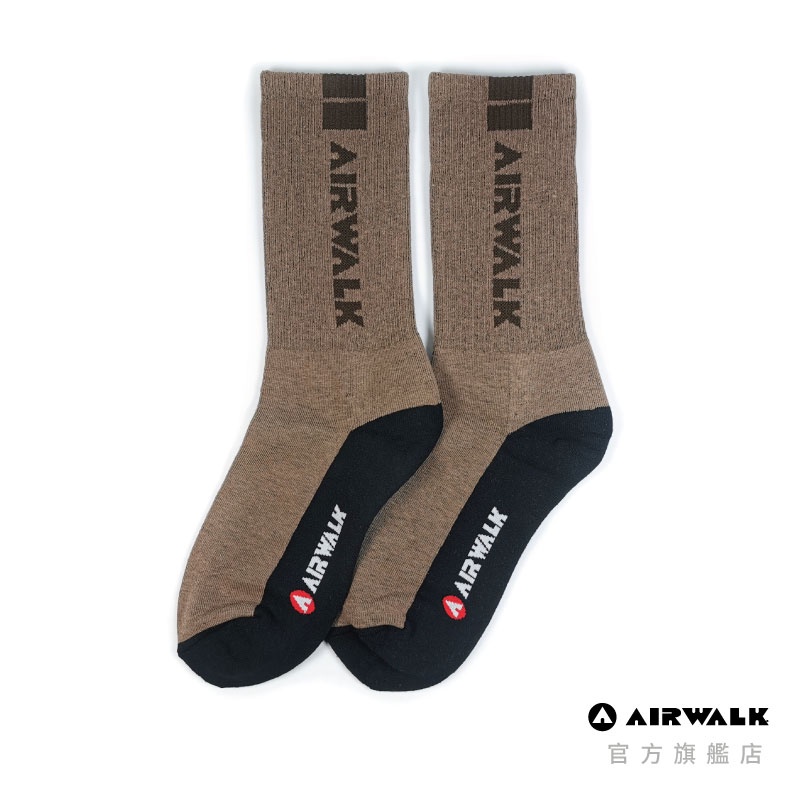 AIRWALK 都會生活 咖啡色 運動襪  台灣製造 AW53509 潮襪 滑板 學生襪 棉襪