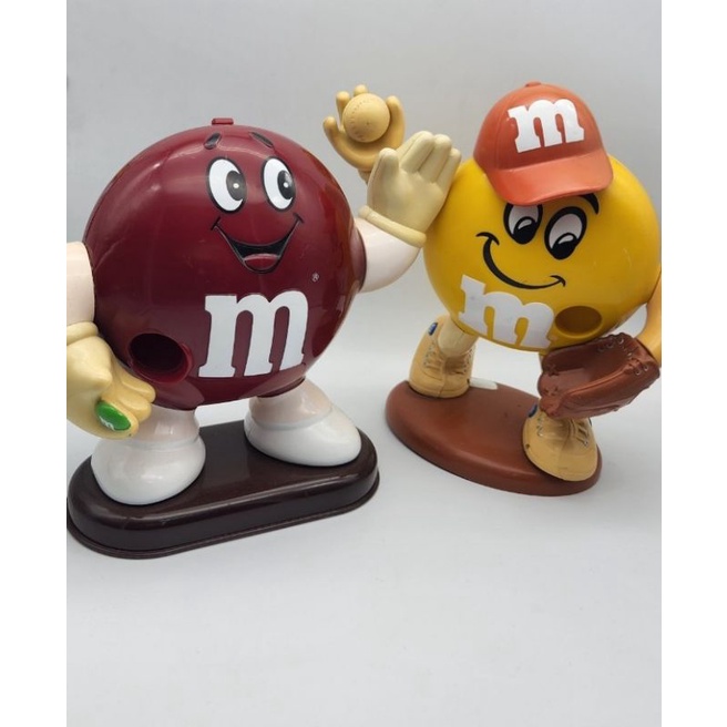 <NineToy>m&m巧克力 mm巧克力 給糖機 糖果機 公仔 復古 老玩具 棒球造型