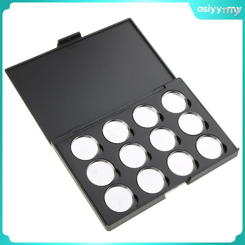 【現貨】【健身】空磁調色盒眼影粉化妝盒帶12個錫盤