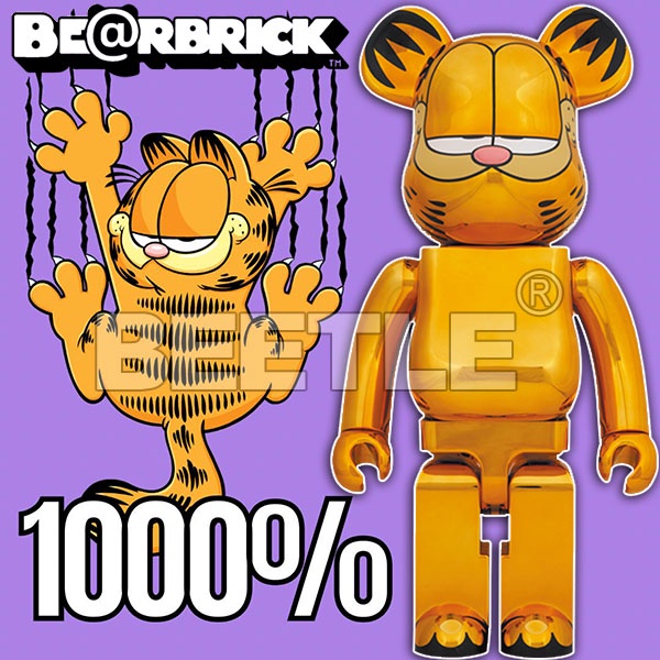 BEETLE BE@RBRICK 電鍍 加菲貓 BEARBRICK GARFIELD GOLD 庫柏力克熊 1000%