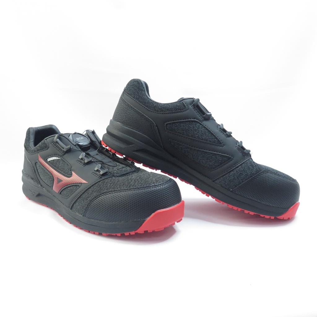Mizuno LS II BOA 男 輕量系列 防護鞋 工作鞋 3E楦 F1GA225209 黑紅【iSport】