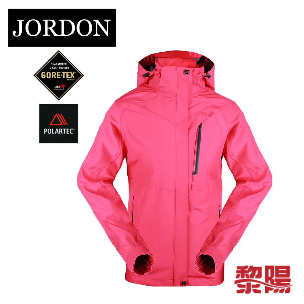 JORDON 橋登 1118 GORE-TEX+POLARTEC兩件式外套 女款 櫻桃 二件式/防風防水06JM1118