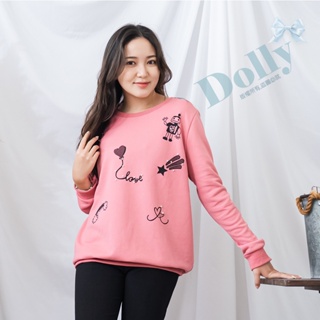 台灣現貨 大尺碼機器人印花棉T(粉色)-Dolly多莉大碼專賣