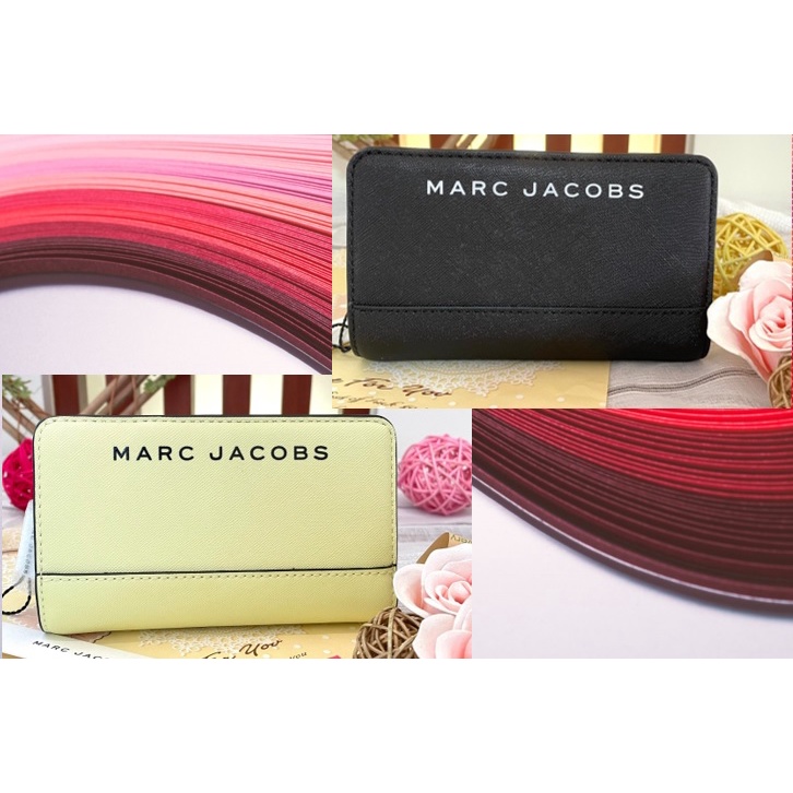 《Marc Jacobs》MJ M0015161 字母黑色扣式中夾