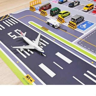 機場跑道停車場遊戲圖墊 臺灣道路 飛機停機坪 飛機跑道 直昇機停機坪 多美小汽車停車場