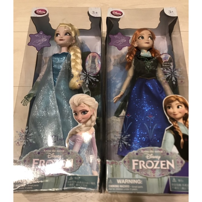 Disneystore 迪士尼園區店內商品 Frozen 冰雪奇緣 Elsa Anna 唱歌聲光娃娃  迪士尼店內購入