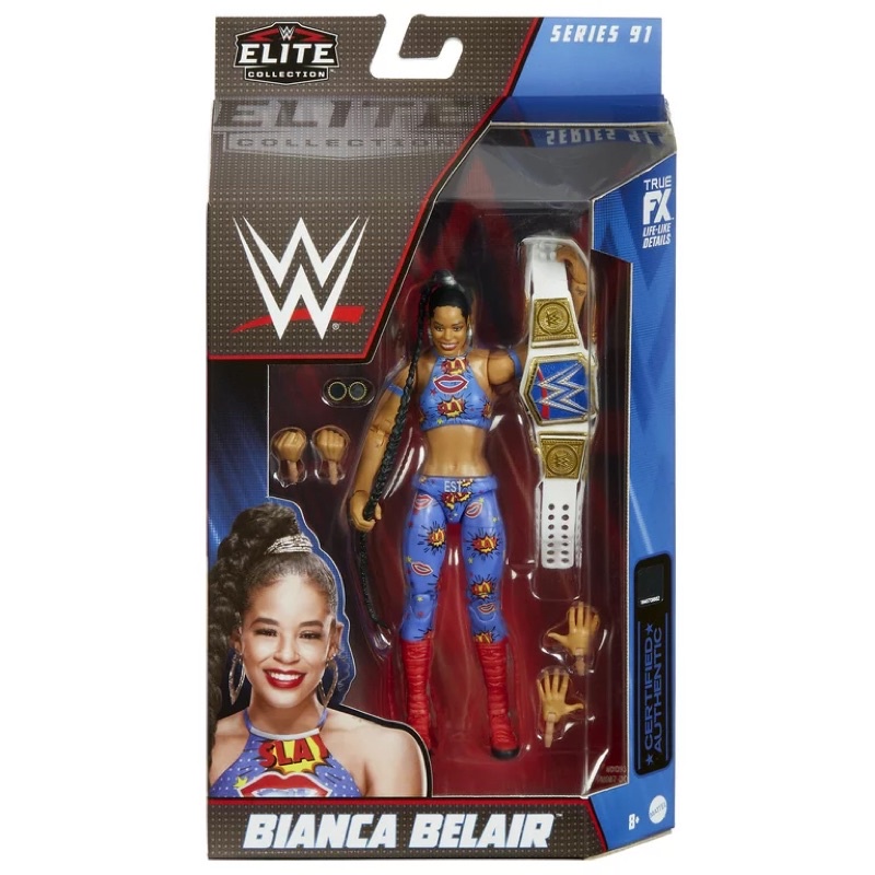 WWE 摔角 Bianca Belair Elite 91 1/12 6吋 7吋 可動 人偶 公仔 美泰兒 世界摔角娛樂