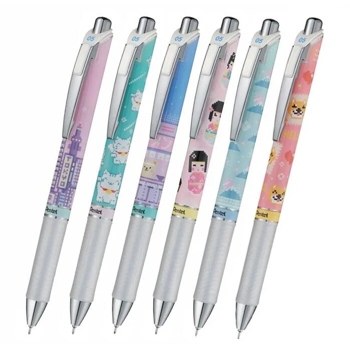 Pentel飛龍 ENERGEL Kawaii 像素系列 極速按壓式鋼珠筆0.5mm(BLN75KW)