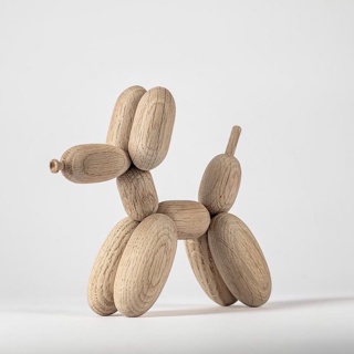 丹麥Boyhood 氣球狗造型橡木擺飾