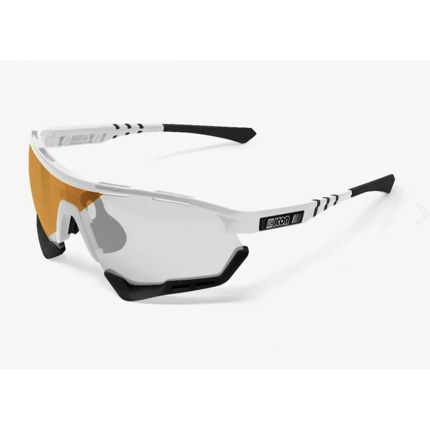 [SCICON] AEROTECH XL 亮白框/銅片(變色片) 自行車風鏡 太陽眼鏡 風鏡 巡揚單車