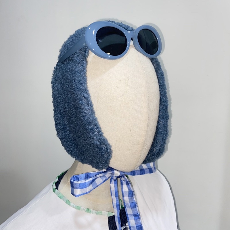 藍莓夾心餅乾：🫐🫐🫐 日系 耳罩 綁帶 羊羔毛 格紋 保暖 圍脖