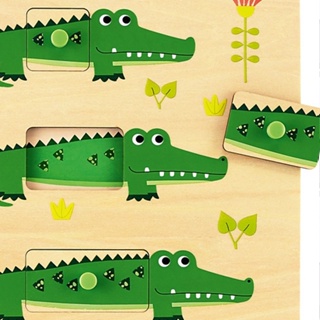 法國 Nathan 鱷魚長短拼圖 拼圖 幼兒園教具 教具 玩具 2Y+ 兒童玩具 學習教具