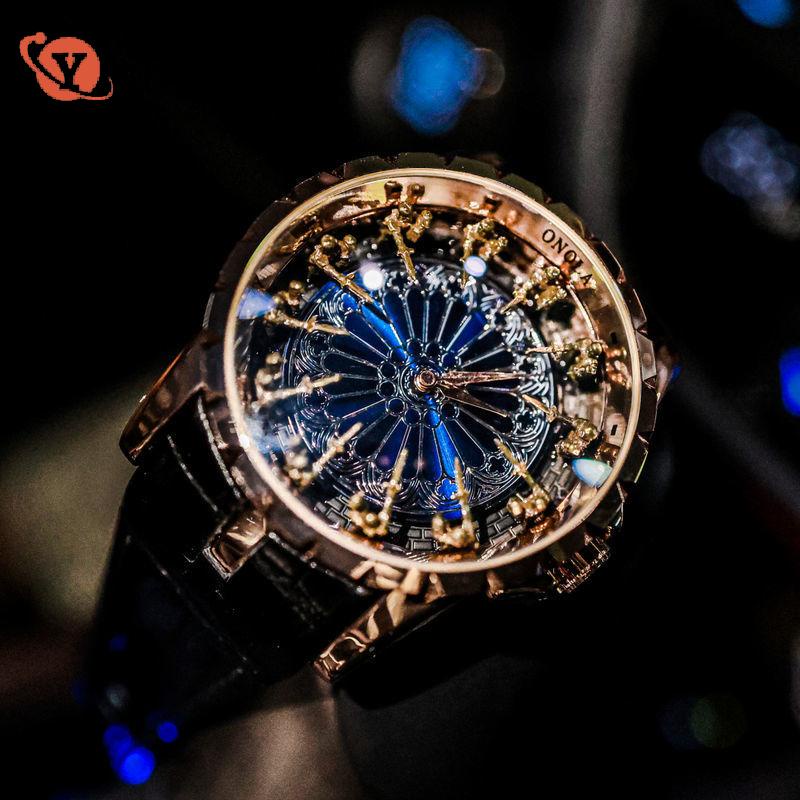 YP時尚腕錶 現貨 專櫃正品十二圓桌騎士手錶男士商務個性蟲洞概念十大品牌瑞士名錶