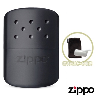 【美國 Zippo】世界經典品牌 12hr Hand Warmer暖手爐/懷爐.附填充油杯+保溫束口袋_黑_40454