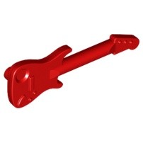 樂高 LEGO 紅色 吉他 電吉他 人偶 配件 樂器 11640 6121723 Red Guitar