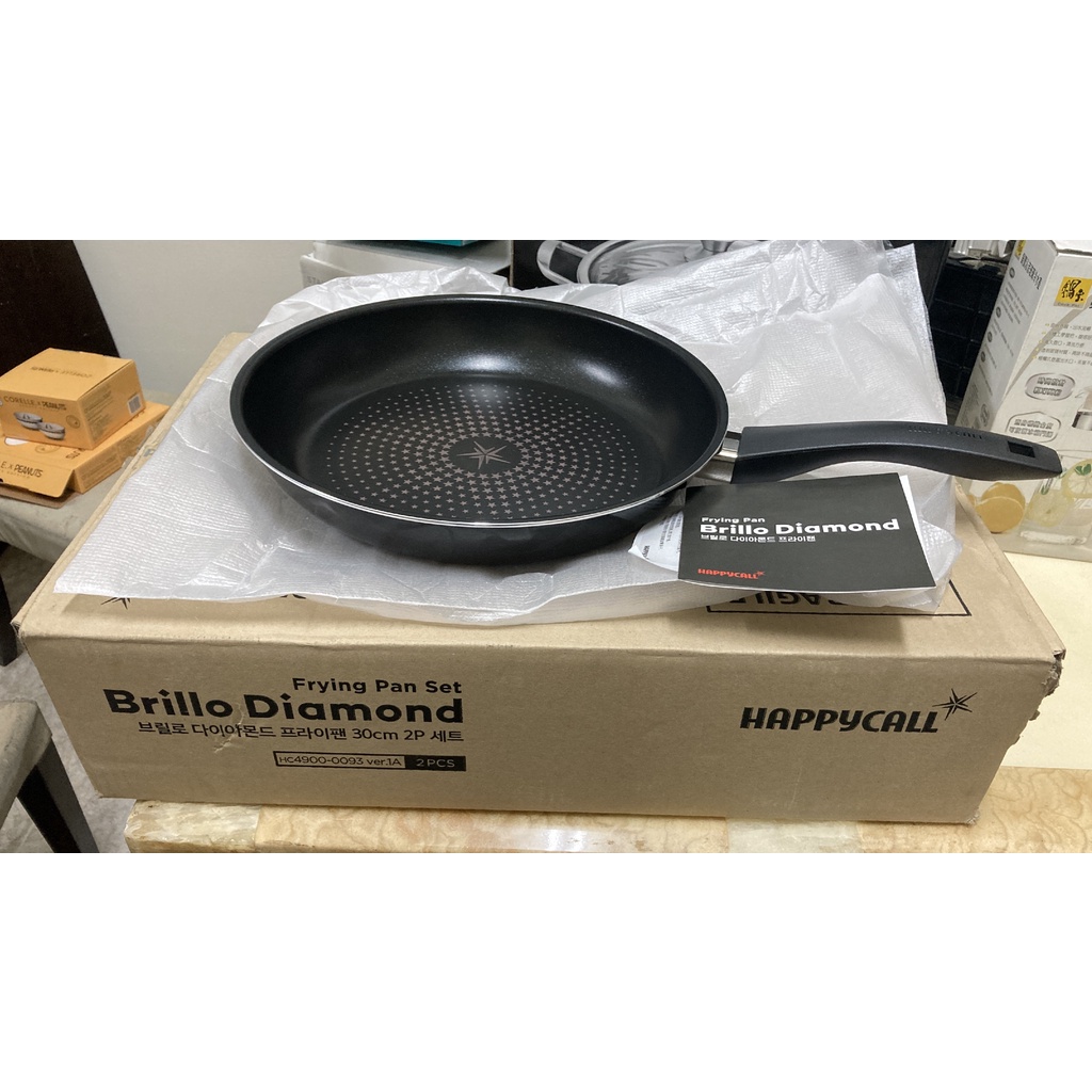 全新未使用 韓國HAPPYCALL Brillo Diamond Frying Pan Set 炒鍋 30cm 不沾鍋