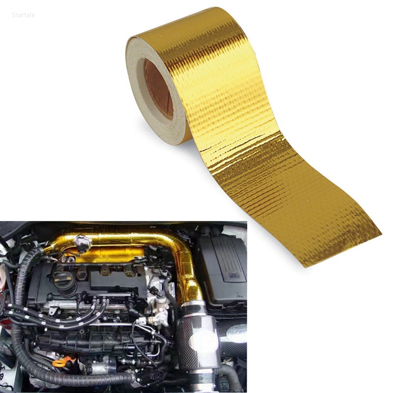 金色散熱膠帶進氣隔熱屏蔽包裹反光隔熱自粘發動機