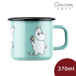 Muurla 嚕嚕米馬克杯 琺瑯杯 水杯 嚕嚕米 湖水綠 370ml[美學生活]