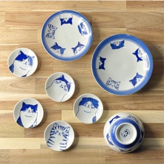 現貨 日本製 美濃燒 SHICHITA 貓咪 餐具 小碟子 盤子 餐盤 餐碗 碗 日式餐具 富士通販