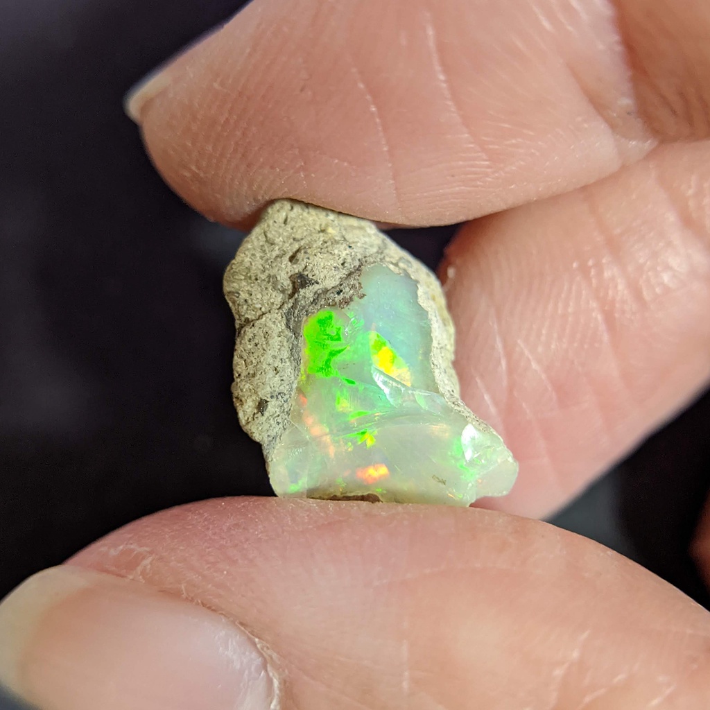 Opal 蛋白石 衣索比亞 澳寶 歐泊 10月誕生石 原石 原礦 礦標 礦石 礦物 金工 寶石-230131