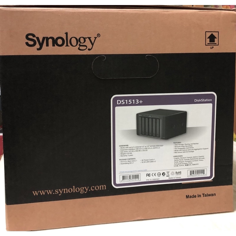 [二手]Synology 5Bay DS1513+網路儲存&amp; [二手]ST4000DM000*5