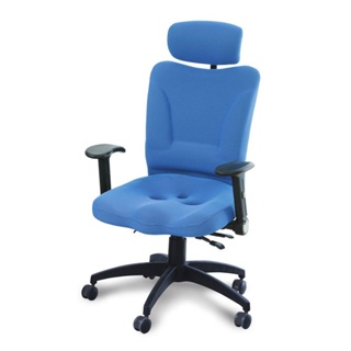 【KA330-3】大型辦公椅(藍)(有扶手/1239)(東部及桃園以南請詢運費)
