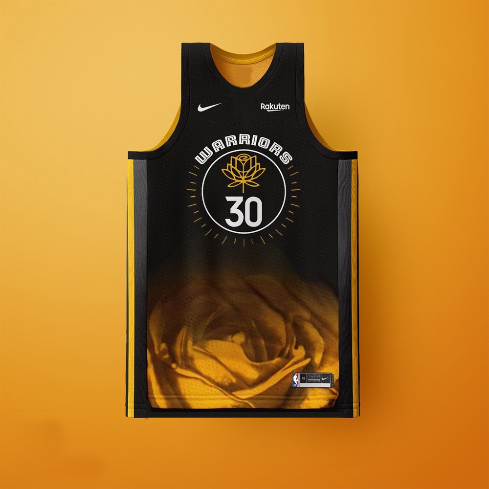 男式球衣黑色金州勇士隊籃球球衣 NBA CURRY 30 新設計 2022 -23City 球衣全昇華