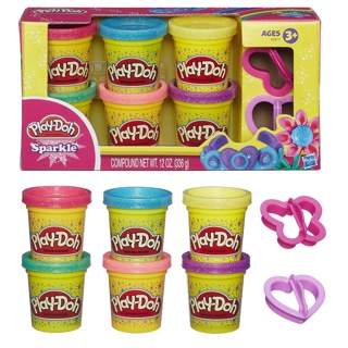 【培樂多Play-Doh】創意DIY無毒黏土 閃亮黏土六色黏土組 幼兒兒童玩具 益智玩具 兒童手作