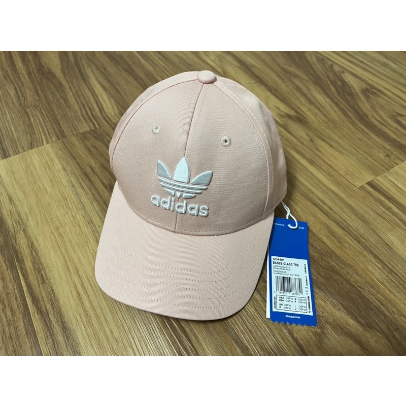 Adidas三葉草Logo 粉紅色老帽