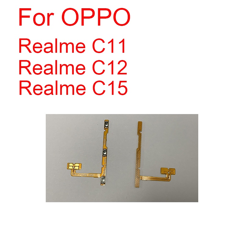 電源&amp;適用於 Oppo Realme C11 2021 C12 C15 電源音量側鍵按鈕柔性色帶更換部件的音量排