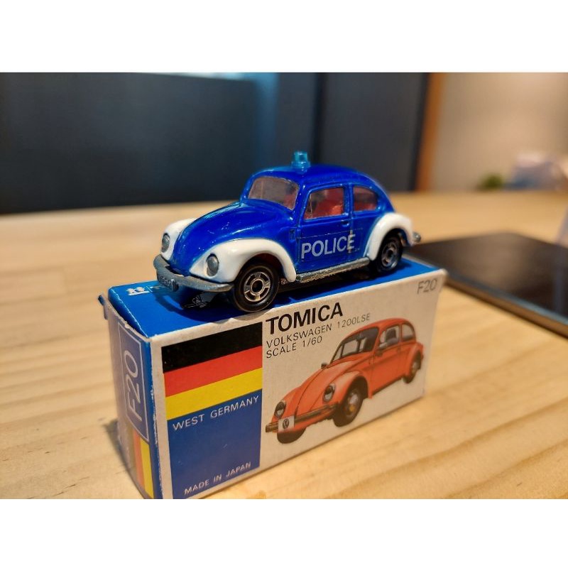 Tomica F20 Volkswagen beetle 1200lse 青箱 金龜車 警車 警察車