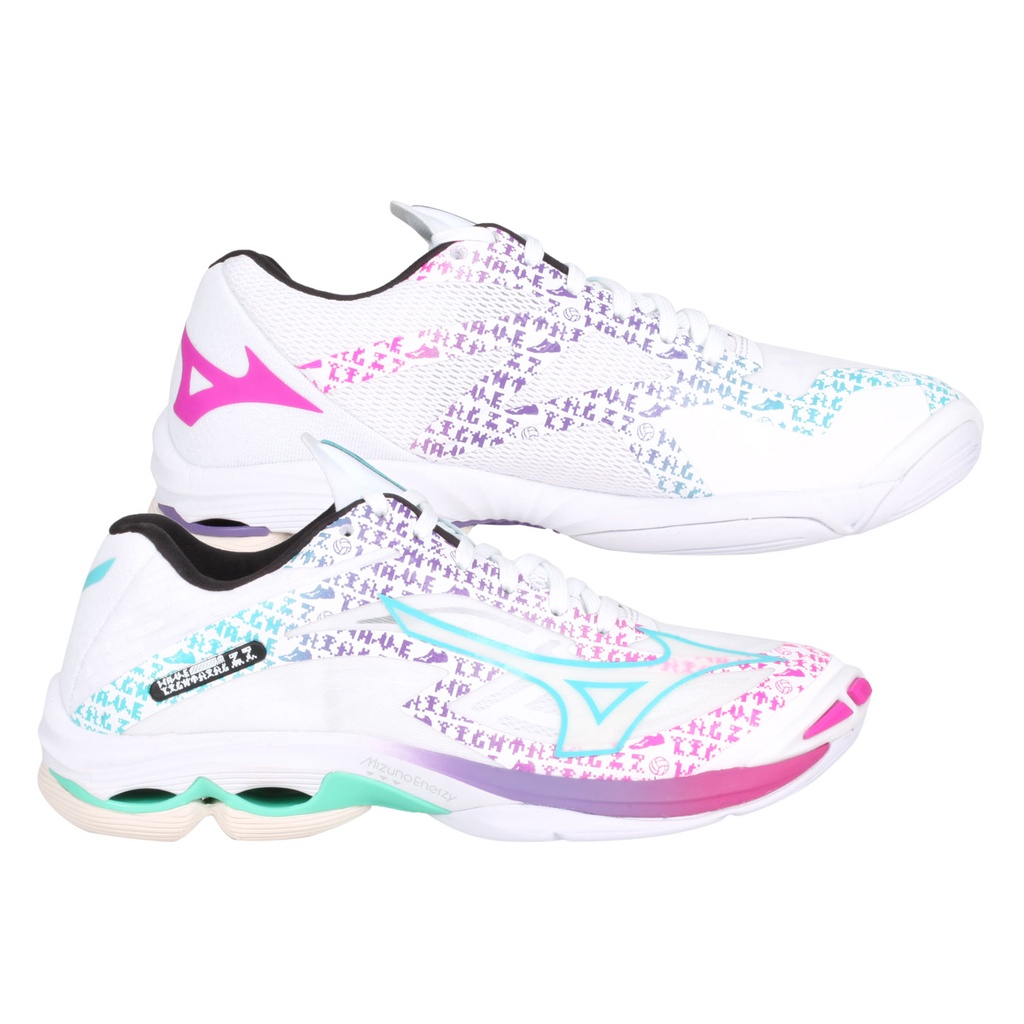 MIZUNO WAVE LIGHTNING Z7 女排球鞋( 訓練 美津濃「V1GA220053」 白桃紅紫綠