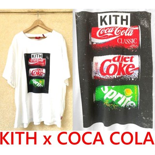BLACK近全新KITH x COCA COLA x SPRITE可口可樂VINTAGE雪碧仿舊古著COKE海報短T
