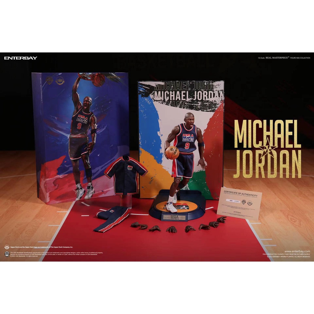 現貨 ENTERBAY RM-1089 1/6比例 NBA 全明星 麥可 喬丹 Jordan 巴塞隆納 奧運 美國夢幻隊