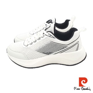【MEI LAN】皮爾卡登 Pierre Cardin (女) 輕量 緩震 復古 運動鞋 慢跑鞋 7914 白黑另有黑色