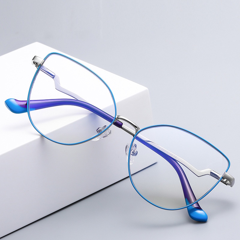 時尚貓眼防藍光光學眼鏡框糖果色女士電腦眼鏡