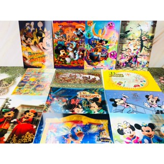迪士尼 絕版 明信片 日本樂園週年 3D明信片 閃卡 米奇 城堡 高飛布魯託狗 唐老鴨 骷髏傑克 萬聖節 音樂 奇奇蒂蒂