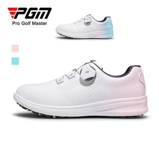 Pgm 高爾夫旋鈕鞋帶系列漸變色女士訓練鞋帶舒適柔軟中底設計 XZ255 防水女士運動鞋