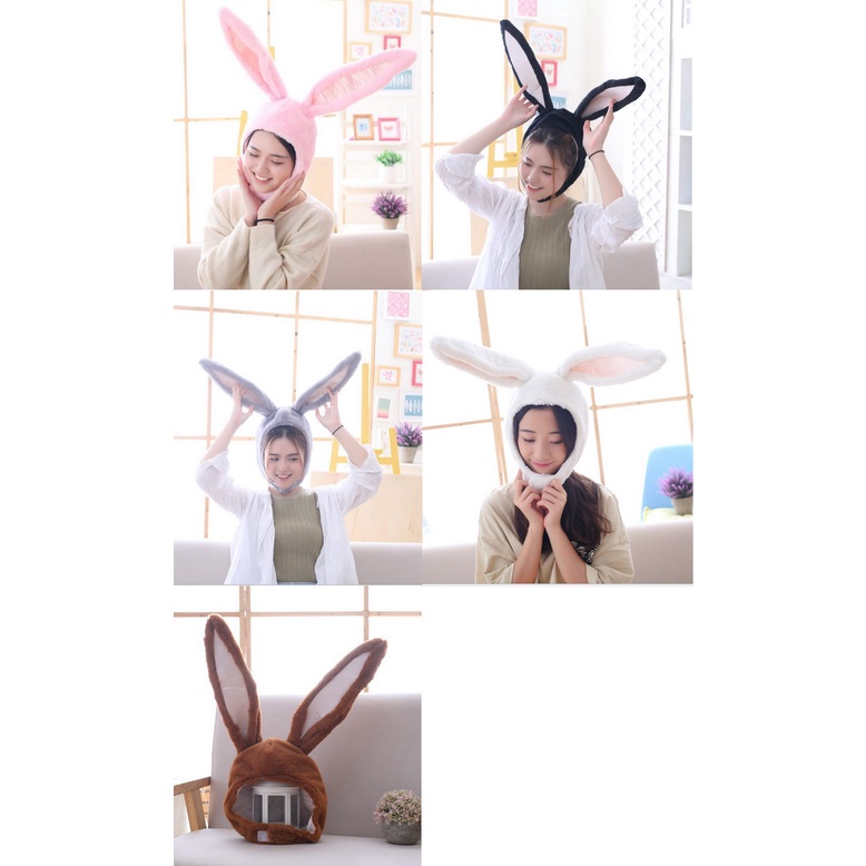 ☆瘋狂派對☆兔耳朵/兔子帽/兔子裝/兔子帽子/長耳兔頭套/長耳兔帽子(5色可選)