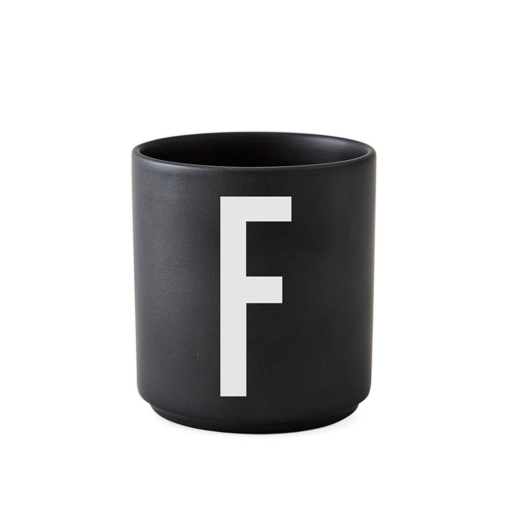 Design Letters 字母骨瓷杯黑 F