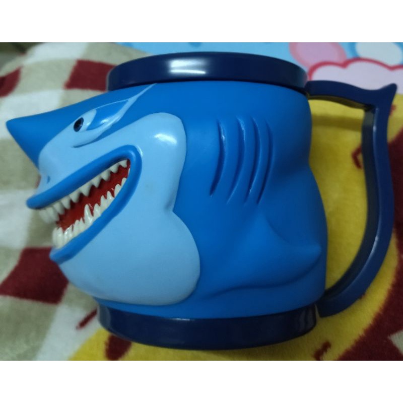 藍色 鯊魚造型 塑膠杯