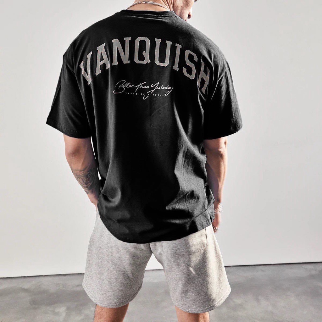 [新] Vanquish Oversize T 恤,寬型健身襯衫
