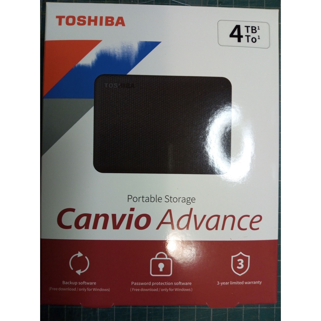 Toshiba Advance V10 先進碟 行動硬碟 發票 USB3 4T 4TB 加密 備份 防震 三年保固