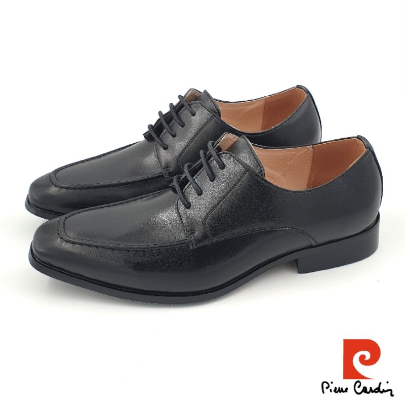 【米蘭鞋都】皮爾卡登 Pierre Cardin (男) 英倫 紳士 防潑水 亮面 尖頭皮鞋 耐磨 止滑 8682 黑