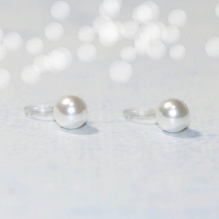 浪漫派飾品 G1126 純粹 小 珍珠 夾式耳環 矽膠耳環 無耳洞專用