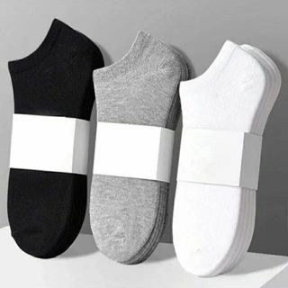 男女運動襪100％純棉透氣休閒船襪純色時尚襪子